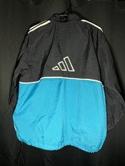 Vintage Black and Blue Adidas Windbreaker Size L Breathable Full Zip Up Hoodie