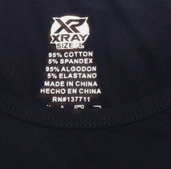 Men’s XRAY Graphic T-Shirt Sz L Monkey Sunglasses Pipe Hat Navy Cotton Slim Fit