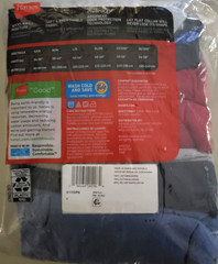 Hanes Men’s Tagless Pocket Cotton T Shirts 6 Pack Sm 34-36 Gray Black Red Blue