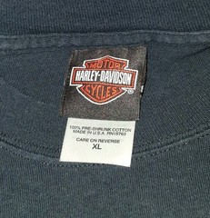 Harley Davidson Mens XL T-Shirt Black Oman UAE Hanes Beefy 100% Cotton Vintage