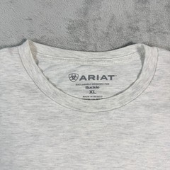 Ariat Mens XL T-Shirt Gray Short Sleeve Southwestern Graphic Buckle Exclusive