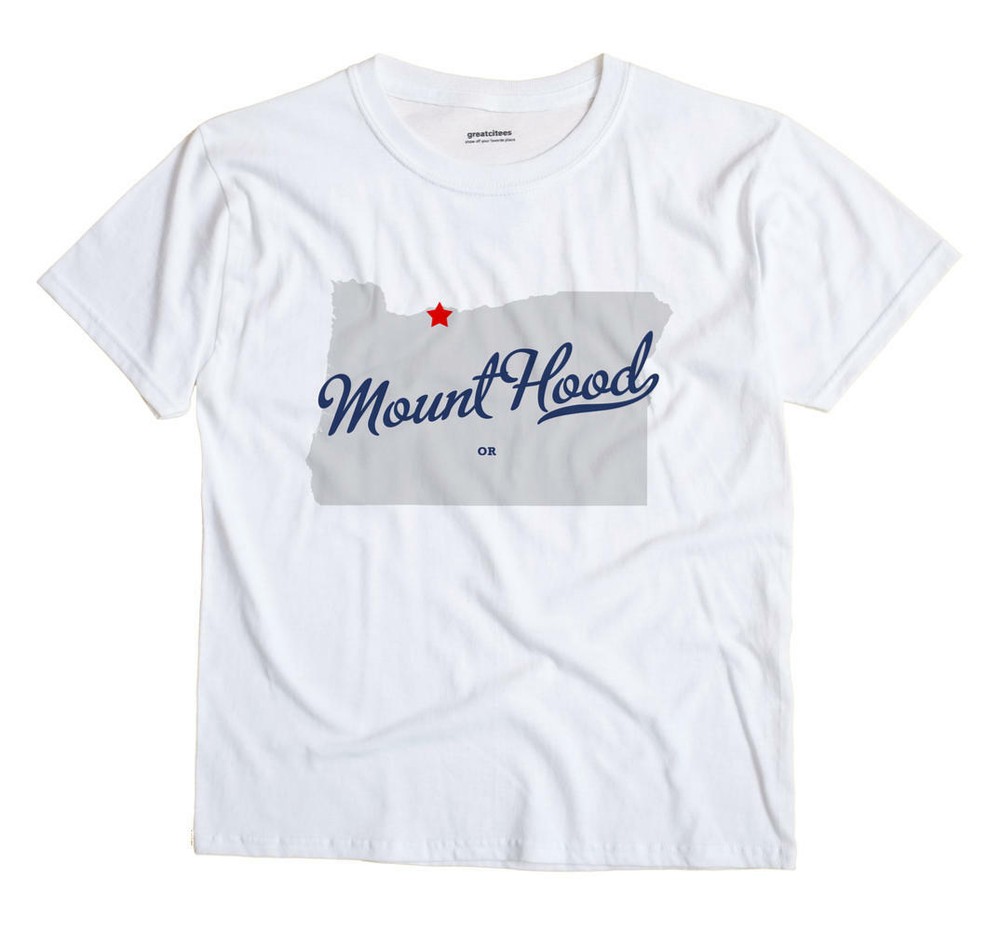 Mount Hood Oregon OR T-Shirt MAP