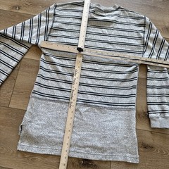Vintage Trader Bay Shirt Mens S Striped Gray 90s 80s Streetwear Skater Rugby