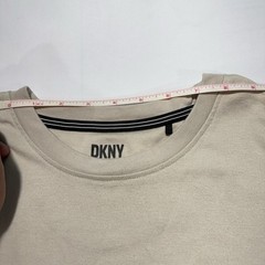DKNY Men’s Crew Neck Short Sleeve Beige Tan Graphic Logo Tee T-Shirt Size Lg