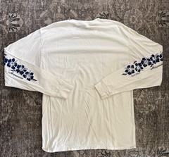 North Shore Hawaii Blue and White Flower long sleeve large Hanes shirt
