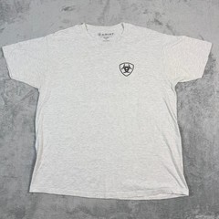 Ariat Mens XL T-Shirt Gray Short Sleeve Southwestern Graphic Buckle Exclusive
