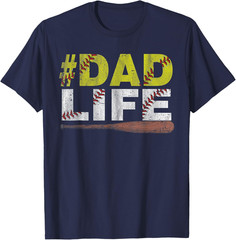 Funny Dad Life Softball Baseball Daddy Sports Father’s Day T-Shirt