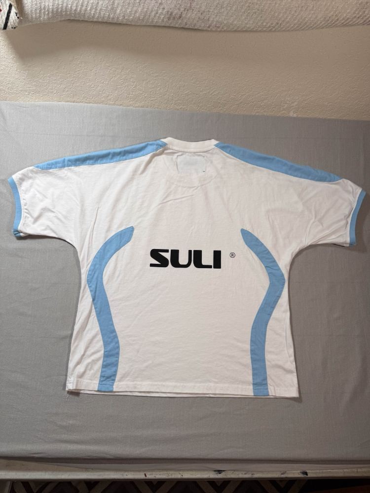 SULI Oversized Contrast Panel T Shirt Minimalist Streetwear Tee Medium