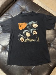 Vintage Y2K The Beatles Rubber Soul Album Cover M T-shirt