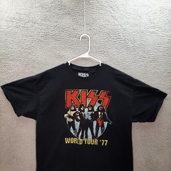 Kiss Shirt Adult XL Black Crewneck Short Sleeve Graphic Tee 80s 90s Rock Music
