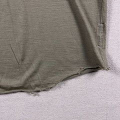 Rag & Bone T Shirt Mens Large 0 Wool Olive Green Raw Hems