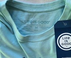 Life Is Good SS Shirt Crusher Tee MORE SCIENCE LESS FICTION CAT Chest43in Mens M