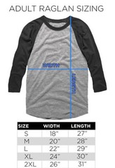 AC/DC Back in Black White Logo Black/Grey 3/4 Sleeve Raglan T-shirt