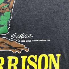 Vintage Peanuts Snoopy Ft Ben Harrison Shirt Mens Large Black I Survived 80s