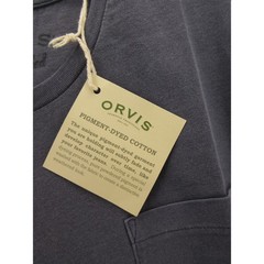 Orvis Shirt Men XXL Blue Surfwashed Pigment Dyed Cotton Pocket T-Shirt Tee NWT