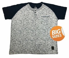 Swiss Cross Mens Raglan Henley Front Pocket Baseball T Shirt Navy White 3XL