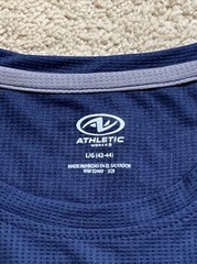 NEW AW DriWorks RED WHITE & BOOZY Performance T Shirt Tee NAVY BLUE LARGE MS $40