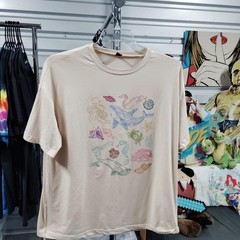 Ocean Wildlife Art Tee Shien Beige Size Large Pre Owned A291ed