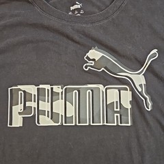 Puma Graphic Camo Logo T-Shirt Crew Neck Short Sleeve Black Men’s 3XLT