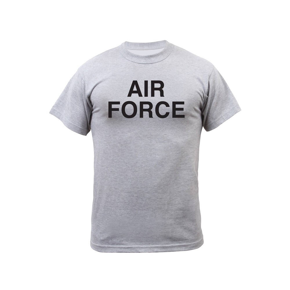 NEW US AIR FORCE T-SHIRT, GREY WITH LARGE BLACK LETTERS ON FRONT, MEN’S X-LARGE