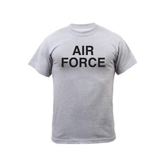 NEW US AIR FORCE T-SHIRT, GREY WITH LARGE BLACK LETTERS ON FRONT, MEN’S LARGE