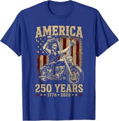 Vintage Abraham Abe Lincoln Riding a Motorcycle 250 Years T-Shirt