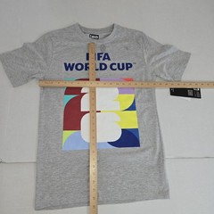 Fifa World Cup Tour 2026 TShirt Lg Soccer USA Futbol Fan Nwt Flaw See Pics Grey