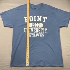 MV Sport Point University Skyhawks 1937 T Shirt Adult XL Blue Spell Out Tee