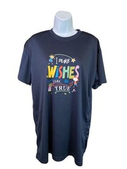 I Make Wishes Come True Graphic TShirt L Black Polyester Charity Tee Streetwear