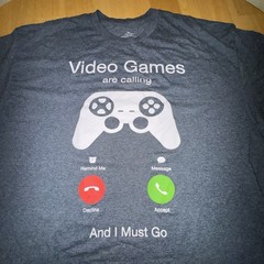 Video Games are Calling Tshirt Mens Size 2XL New. Novelty. Gamer. Xbox, NES PS2