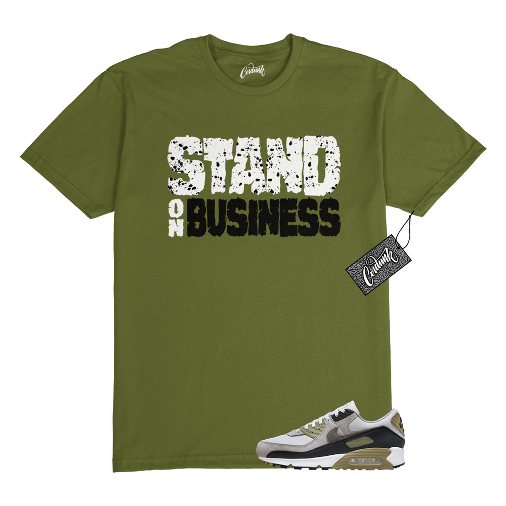 Air Max 90 Light Bone Neutral Olive College Grey Stone T Shirt to Match SOB