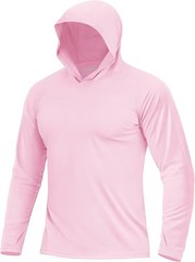 Men’s UPF 50+ Sun Protection Hoodie Lightweight Long Sleeve Fishing Hiking Shirt