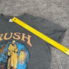 Rush Caress of Steel Shirt Mens Medium Gray Gildan Softstyle Rock Band Graphic