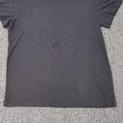 Vince Shirt Mens Large Gray Crewneck Cotton Short Sleeve Tee Solid FLAW