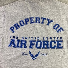 United States Air Force Shirt Adult Small Gray Blue Graphic Tee Double Sided