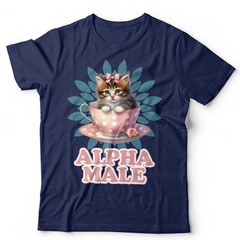 Alpha Male Tshirt Cat Cup Unisex Funny Cute Kitten Boyfriend Husband Gift Retro