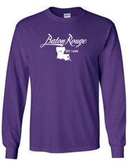 Baton Rouge Louisiana State T-Shirt Long Sleeve Graphic Tee Unisex Apparel