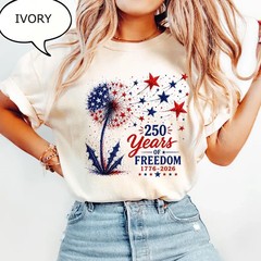 USA 250th Anniversary 1776-2026 Patriotic Freedom T-Shirt American Dandelion Tee