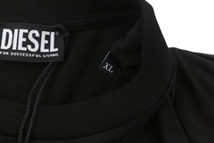 DIESEL T-Just 16 Men T-Shirt Cotton Tricot Crew Neck Short Sleeve XL Black