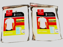 6 PACK WHITE CREWNECK TEE SHIRTS SIZE 2XL(2 packs of 3 )