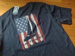 NWT, IZOD Men’s Saltwater Short Sleeve Cotton Blend Graphic T-Shirt