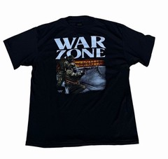 Vintage 3D Emblem Shirt Just Brass Inc Freeport New York War Zone Harley Rare