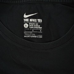 Nike Men’s L. Athletic Cut Black w/Red Logo Cotton Short Sleeve Classic T-Shirt
