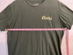 Coors Shirt Mens Large Green Beer Graphic Tee Tee Luv Tagless Rocky Mountain