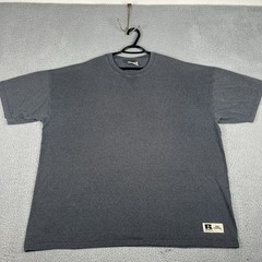 VINTAGE Russell Athletic Shirt Mens XXL Gray Pro Cotton Y2K Heavyweight Blank