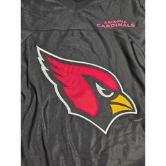 NFL Team Apparel Arizona Cardinals Jersey Mens Medium Black Pink V-Neck Football