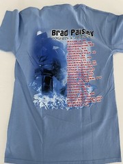 BRAD PAISLEY Concert Shirt Short Sleeve Bonfires & Amplifiers Small S Blue 1223a