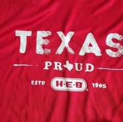 HEB Texas Proud Shirt Men’s Large Red Threads Uniform Long Sleeve Performance