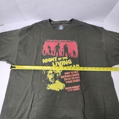 Night of the Living Dead Movie Shirt Men’s 2XL Horror Y2K OD Green Short Sleeve
