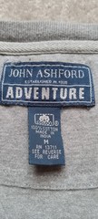 Vintage John Ashford Adventure Men’s Medium Cotton Light Gray/Beige Shirt